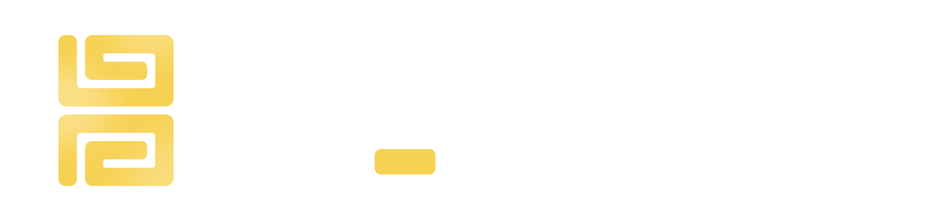 Logo horizontal — Amarela/Branca (PNG)
