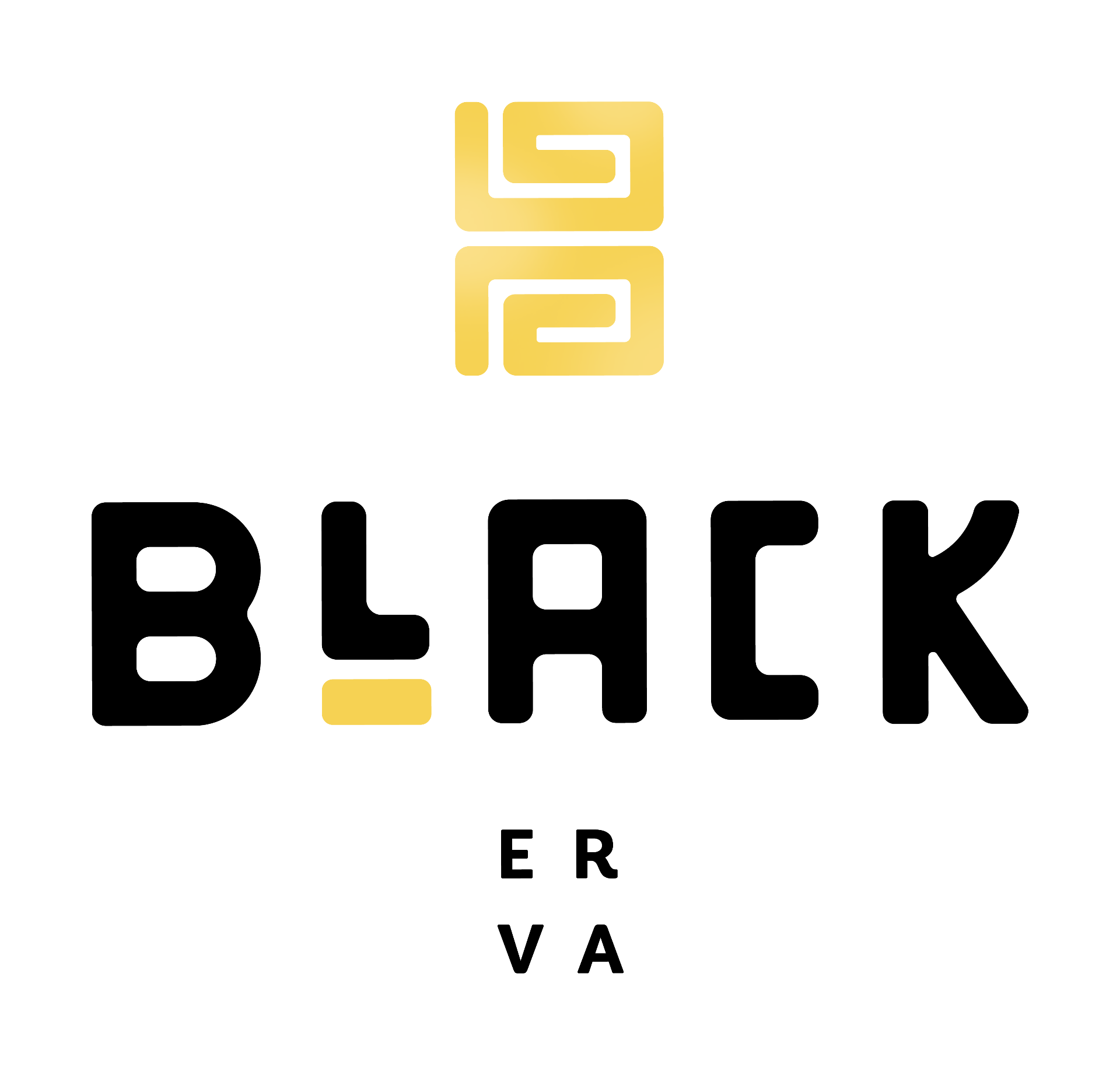 Logo vertical — Amarela/Preta (PNG)